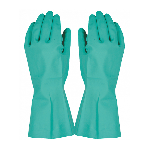 Green Nitrile Flock Lined