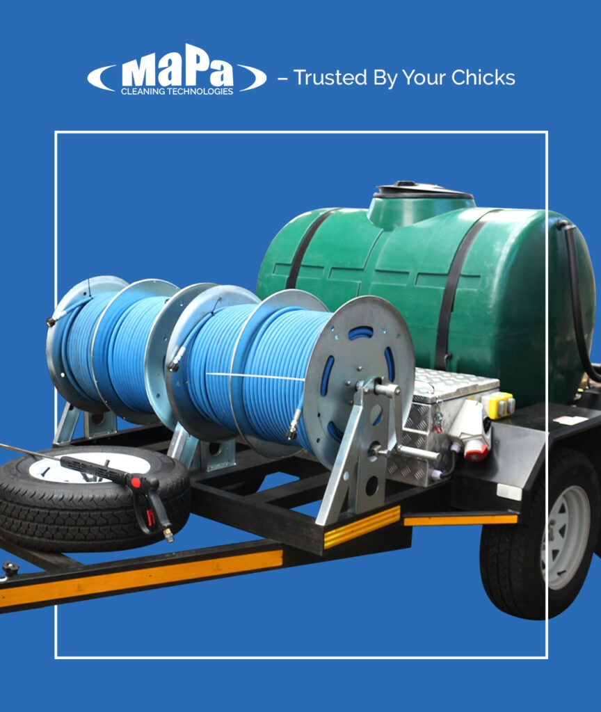 Chicken Broiler Cleaning High Pressure Washer Trailer Mounted