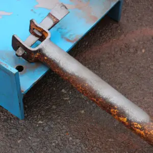 Wet sandblasting can be used to remove rust from scaffolding.